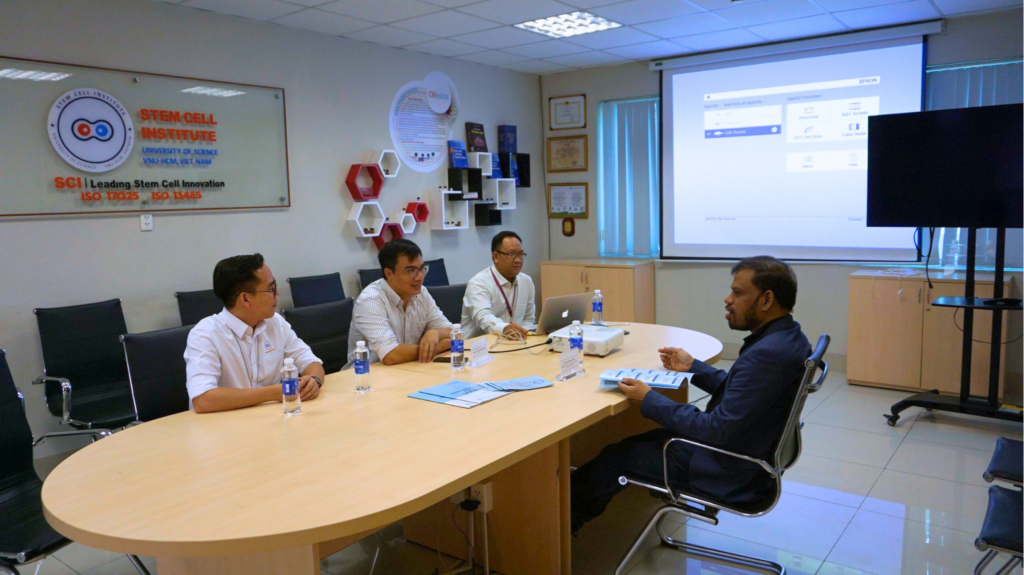 Viện Tế bào gốc, Trường Đại học KHTN, Đại học Quốc gia Tp. HCM và Trung tâm Tế bào gốc và Y học tái tạo, Trường Đại học Y Malabar-Ấn Độ Hợp Tác trong Nghiên Cứu Y Học Tái Tạo