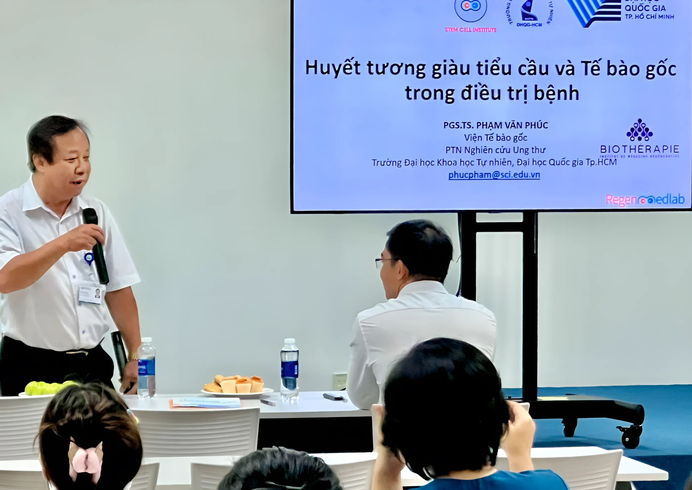 VIỆN TẾ BÀO GỐC – BỆNH VIỆN QUỐC TẾ BECAMEX                                                            HỘI THẢO CHUYÊN ĐỀ “HUYẾT TƯƠNG GIÀU TIỂU CẦU VÀ TẾ BÀO GỐC TRONG ĐIỀU TRỊ BỆNH”